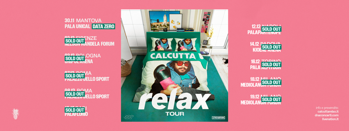 CALCUTTA - Relax Tour 2024, Date e Biglietti Concerti